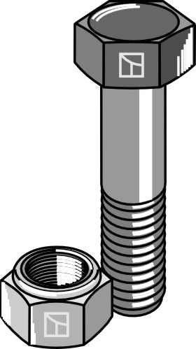 Hexagon bolt M14x1,5x35 with self-locking nut