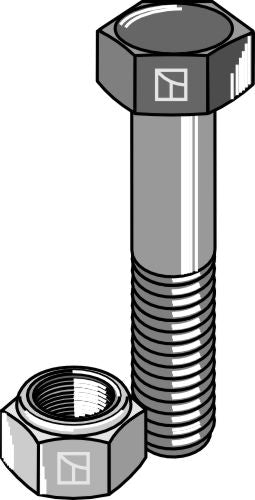 Hexagon bolt M14x1,5x40 with self-locking nut