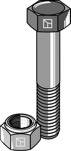 Hexagon bolt M14x1,5x50 with self-locking nut