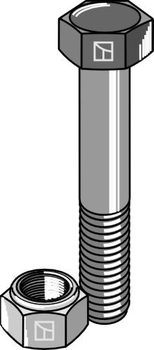 Hexagon bolt M14x1,5x60 with self-locking nut