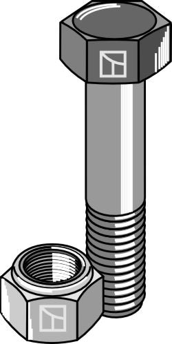Hexagon bolt M16x1,5x45 with self-locking nut