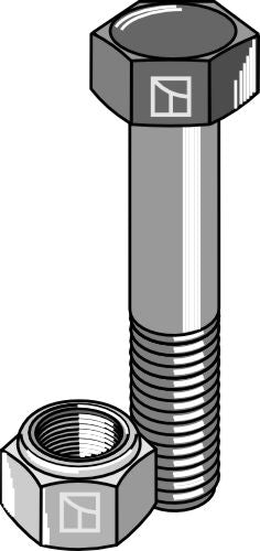 Hexagon bolt M16x1,5x52 with self-locking nut