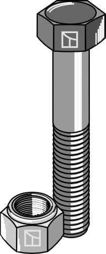 Hexagon bolt M16x1,5x65 with self-locking nut