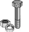 Bolt with nut and split washer - 7/16x35 12.9