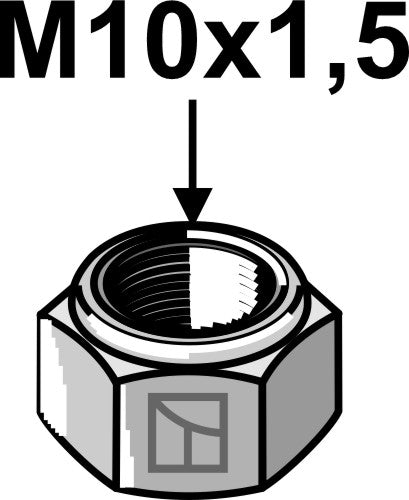 Self-locking nut M10