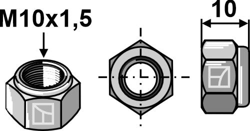 Hexagon nut - M10x1,5