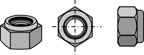 Self-locking nut M12