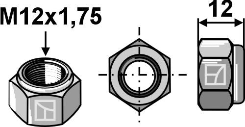 Self-locking nut - M12x1,75