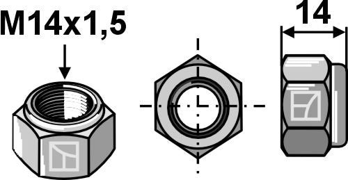 Self-locking nut - M14x1,5