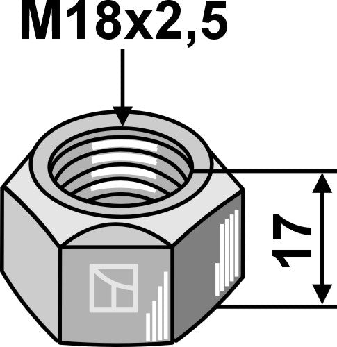 Self-locking nut - M18x2,5