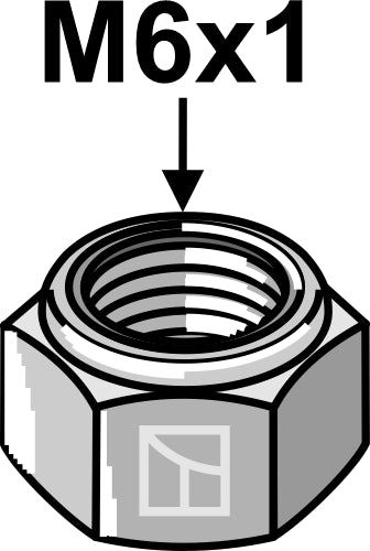 Self-locking nut M6x1