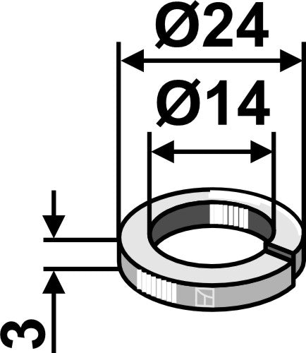 Split washer Ø24x3xØ14