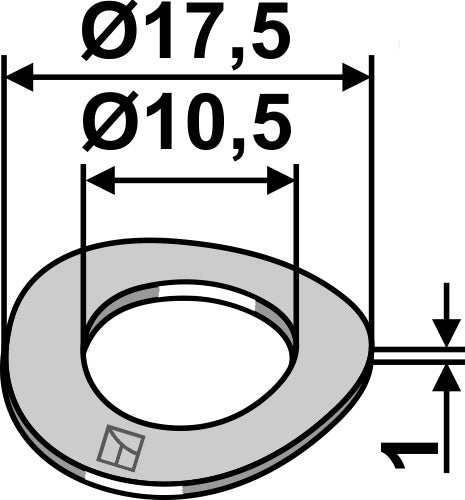 Spring washer - Ø17,5x1xØ10,5 DIN137