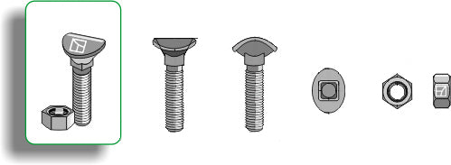 Cultivator bolt - M8x20 - 6.8