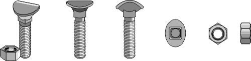 Cultivator bolt - M12x60 - 10.9
