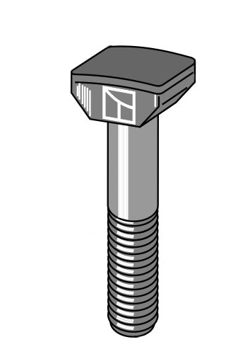 Hammer-head bolt M10x1,5