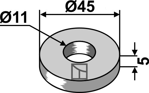 Washer Ø45x5xØ11
