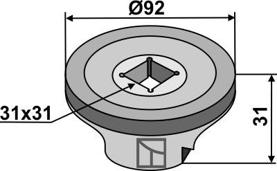 Flange intern Ø92