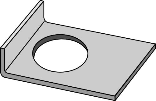 Locking plate  for square shaft 30x30