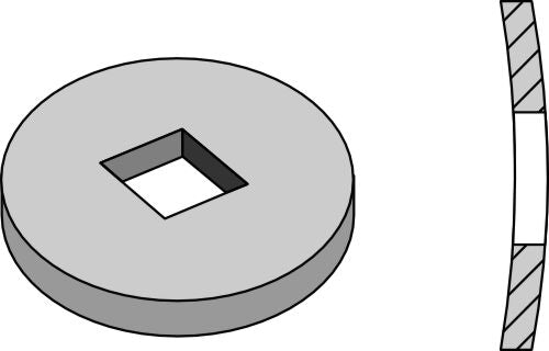 Compensation washer for square shaft 28 x 28 and 30 x 30