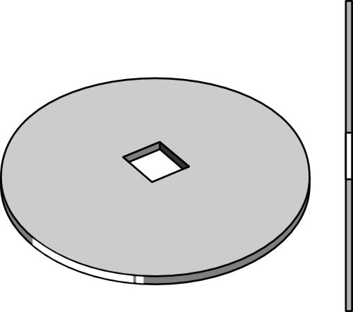 Compensation washer for 28x28 and 30x30 square shaft
