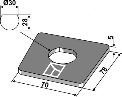Weld-on plate