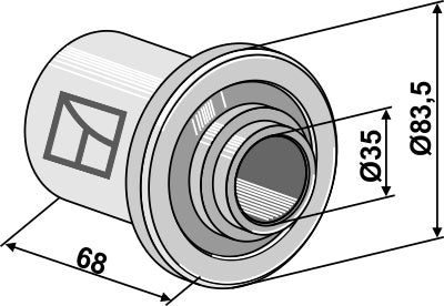 Distance piece - 68mm