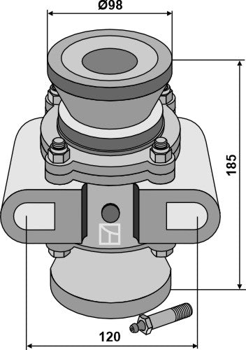 Bearing compl. for 26x26 square shaft