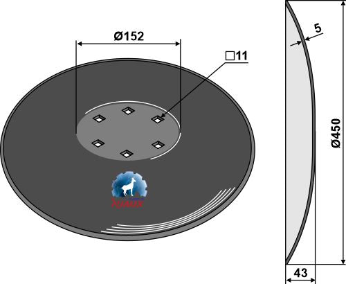 Plain disc - Ø450x5