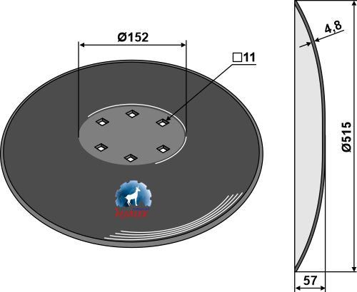 Plain disc - Ø515x4,8