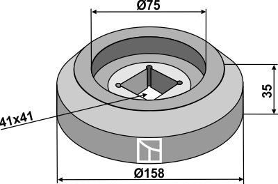 Flange extern Ø158