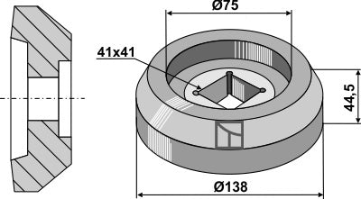 Flange intern Ø138