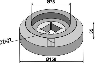 Flange extern Ø158