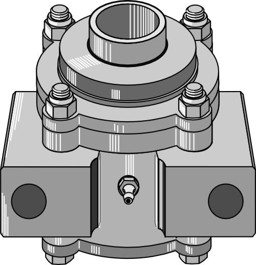 Bearing housing compl. without inwards