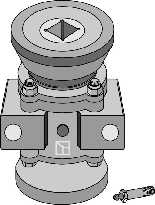Bearing compl. for 38x38 square shaft