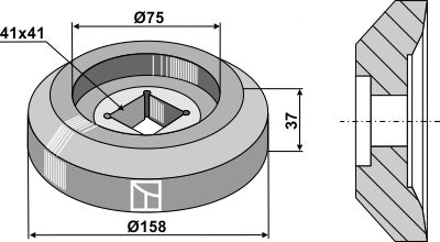 Flange extern Ø158