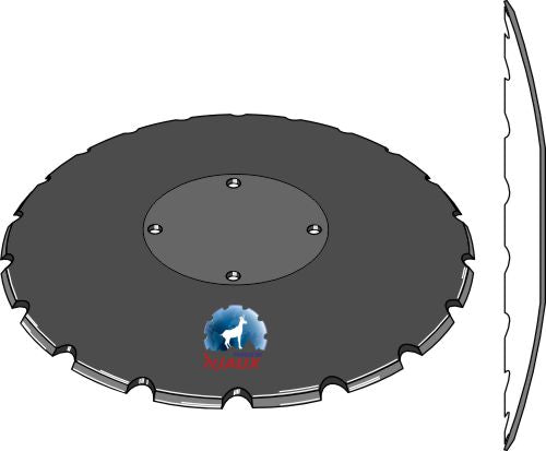 Notched disc Ø612x6