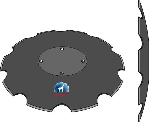 Notched disc Ø612x6
