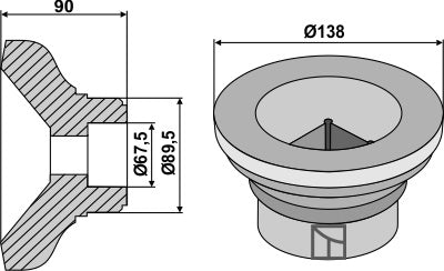 Flange intern Ø138