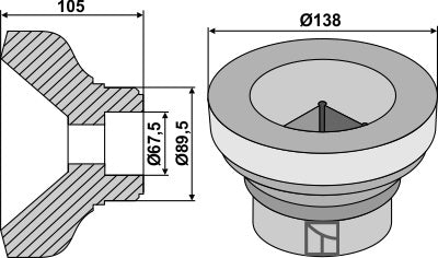 Flange intern Ø138