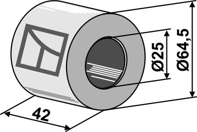 Hardwood bearing - Ø25mm