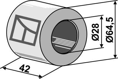 Hardwood bearing - Ø28mm