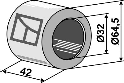 Hardwood bearing - Ø32mm