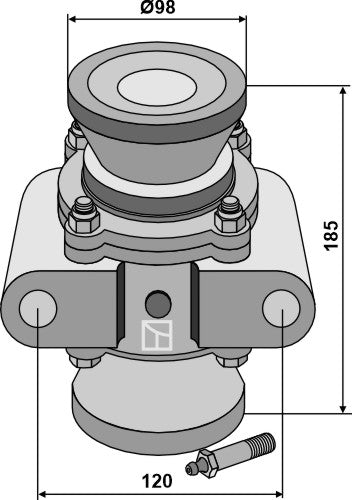 Bearing compl. for 30x30 square shaft