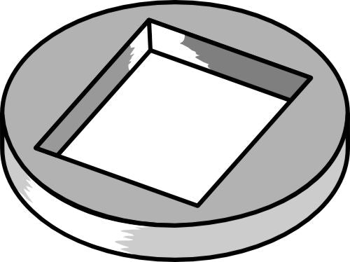 Reducing washer for 25x25 square shaft