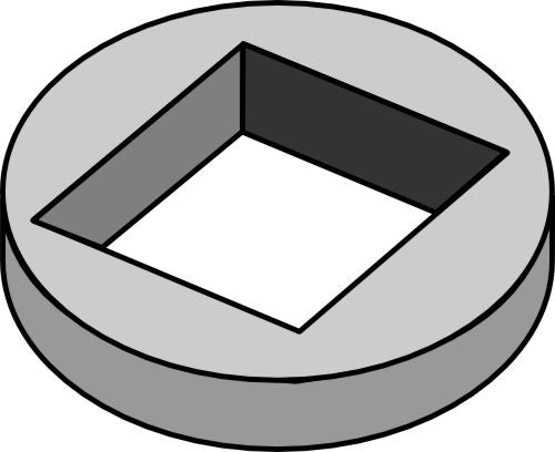 Welding ring for 50x50 square shaft