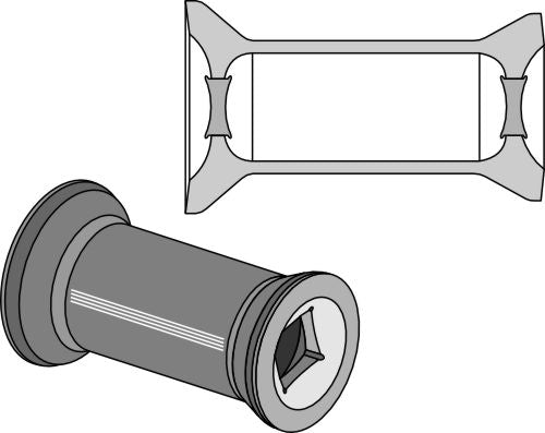 Transition piece for 50x50 square shaft