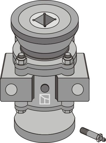 Bearing compl. for 50x50 square shaft