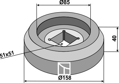Flange extern Ø158