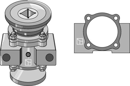 Bearing compl. for 40x40 square shaft